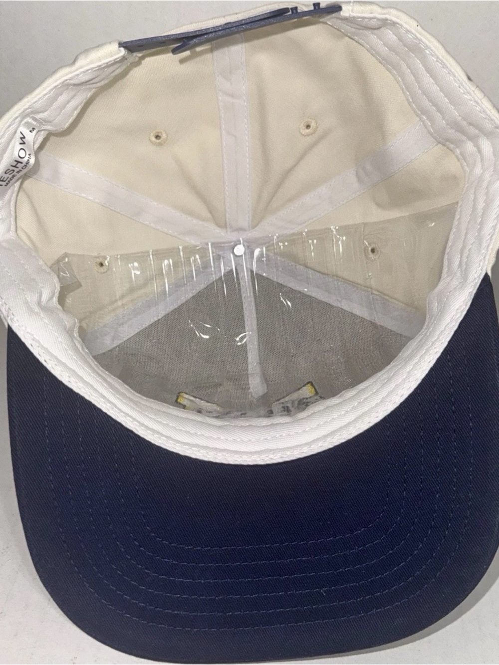 Vintage Michigan Wolverines Spellout Block M Two Tone Deadstock Snapback Hat - Picture 5 of 7